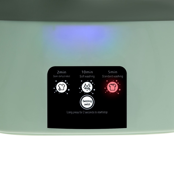 Портативная мини-стиральная машина LWM-04 с ведром 6 л, складная, зеленая