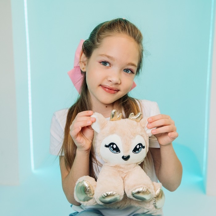 Новогодняя мягкая игрушка «Олень», 20 х 17 см, на новый год