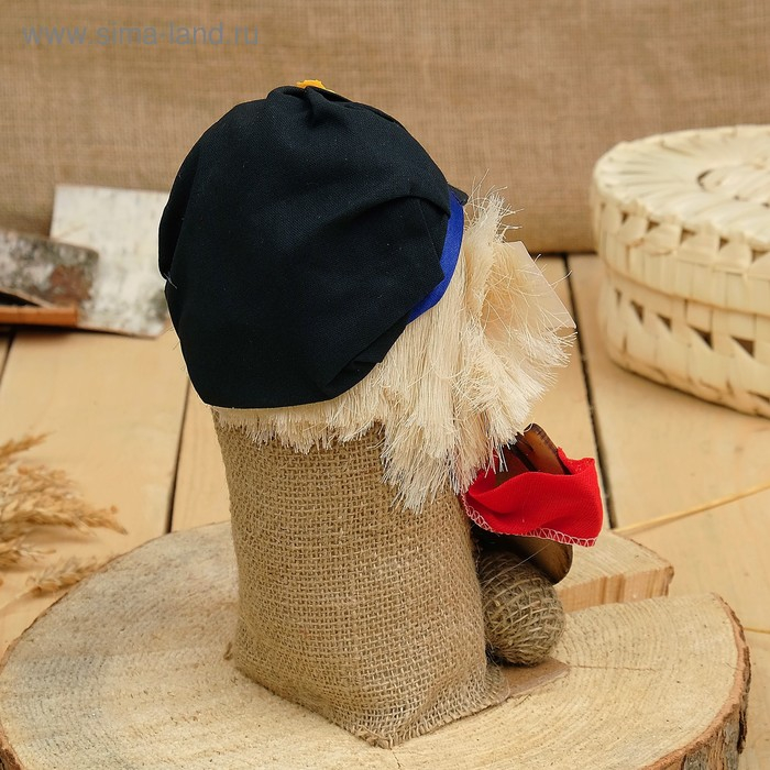 Оберег-домовой Оберег-домовой "Кузьма в кепке, с рублем", 27х14х10 см, микс