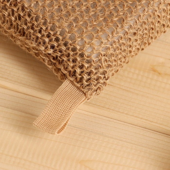 Мочалка Мочалка "Брикет", джут, 16х11х4см