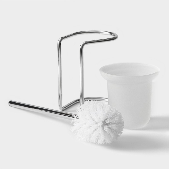 Ёрш для унитаза с подставкой Штольц Stölz, 11,5×11,5×42 см, цвет хромированный Ёрш для унитаза с подставкой Штольц Stölz, 11,5×11,5×42 см, цвет хромированный