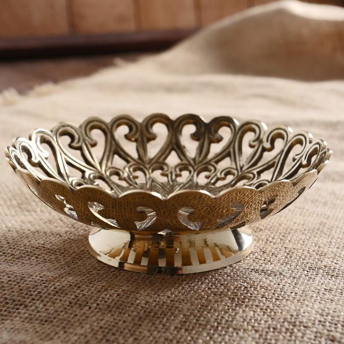 Блюдо Блюдо "Геометрические узоры" латунь 15х15х5 см