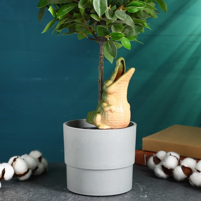 Ороситель  Ороситель "Крокодил" для комнатных и садовых растений Кунгурская керамика, 0.2л, 19см, зелёный 77706