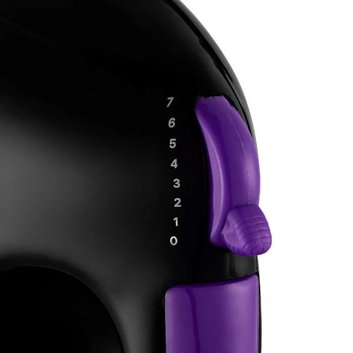 Миксер Kitfort КТ-3404, ручной, 100 Вт, 7 скоростей, чёрно-фиолетовый Миксер Kitfort КТ-3404, ручной, 100 Вт, 7 скоростей, чёрно-фиолетовый