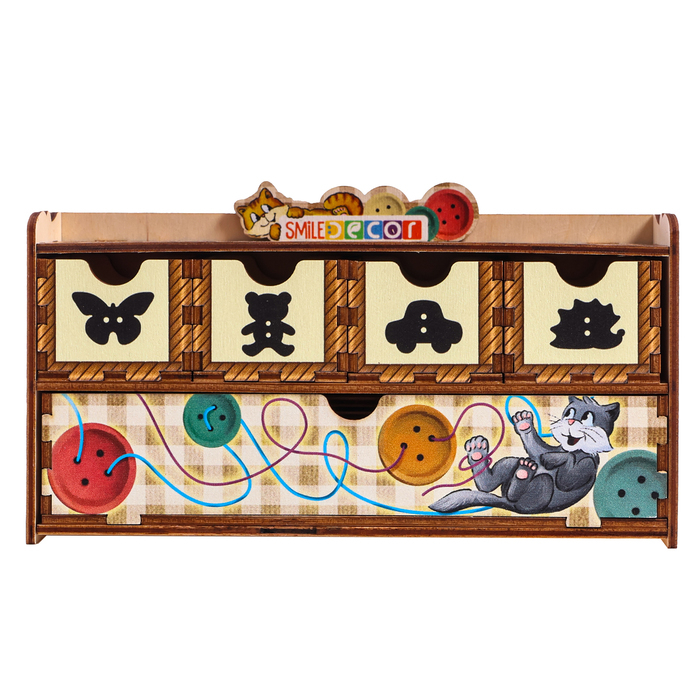 Волшебный комодик «Пуговки», 64 пуговки Волшебный комодик «Пуговки», 64 пуговки