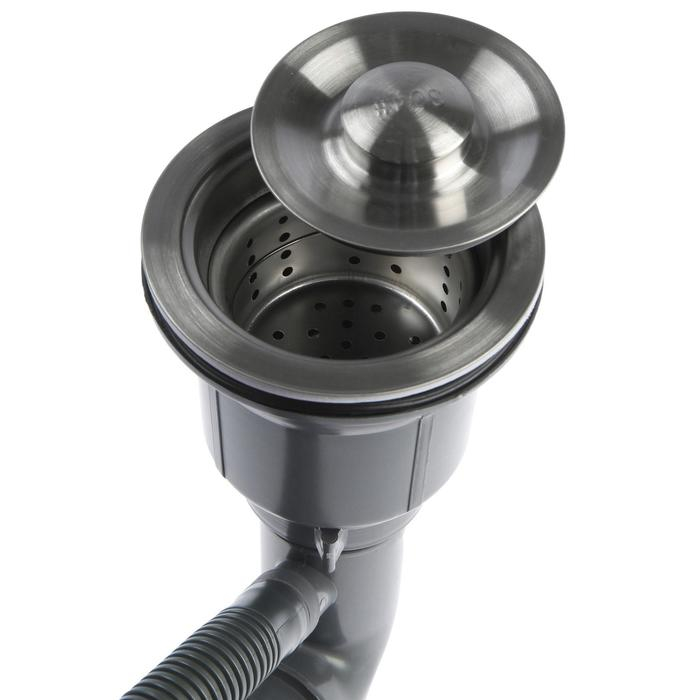 Мойка кухонная AFLORN AF97851-R, врезная, правая, S=3,0 и 0,8 мм, 78х51х22 см, сифон, сатин Мойка кухонная AFLORN AF97851-R, врезная, правая, S=3,0 и 0,8 мм, 78х51х22 см, сифон, сатин