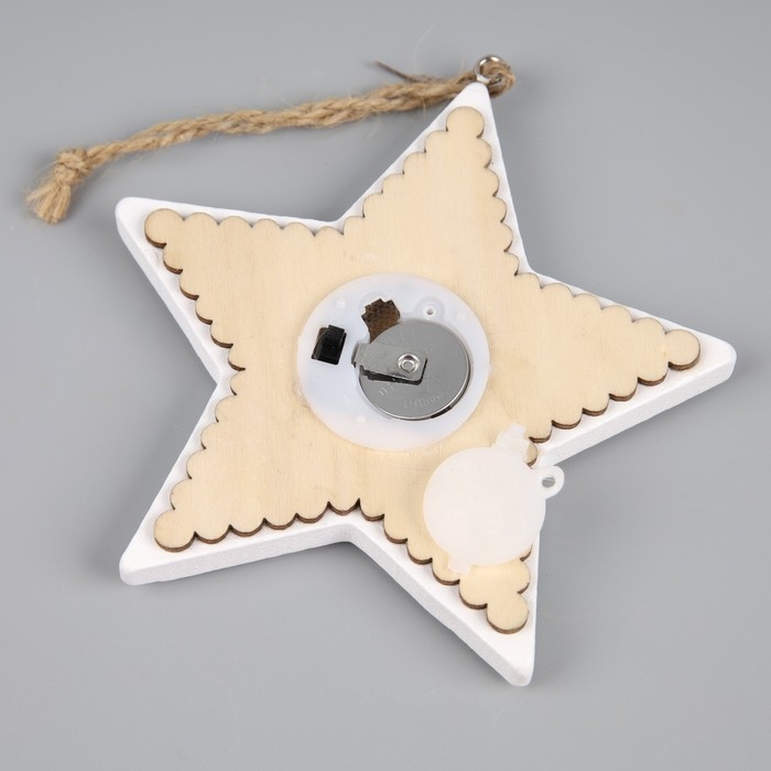 Ёлочная игрушка «Дед Мороз», от батареек, свечение тёплое белое Ёлочная игрушка «Дед Мороз», от батареек, свечение тёплое белое