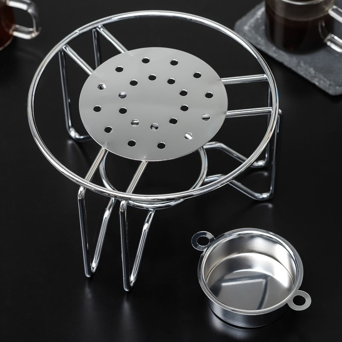 Подставка для чайника со свечкой Доляна «Романтика», 15,5×15,5×10 см Подставка для чайника со свечкой Доляна «Романтика», 15,5×15,5×10 см