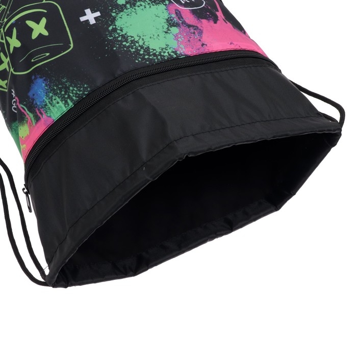 Мешок для обуви с карманом 420 х 340 мм, Calligrata МСО-7С, (мягкий полиэстер, плотность 210D),  Мешок для обуви с карманом 420 х 340 мм, Calligrata МСО-7С, (мягкий полиэстер, плотность 210D), "Night"