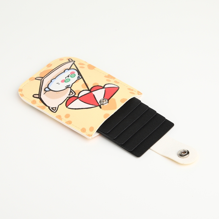 Картхолдер на кнопке, цвет жёлтый Картхолдер на кнопке, цвет жёлтый