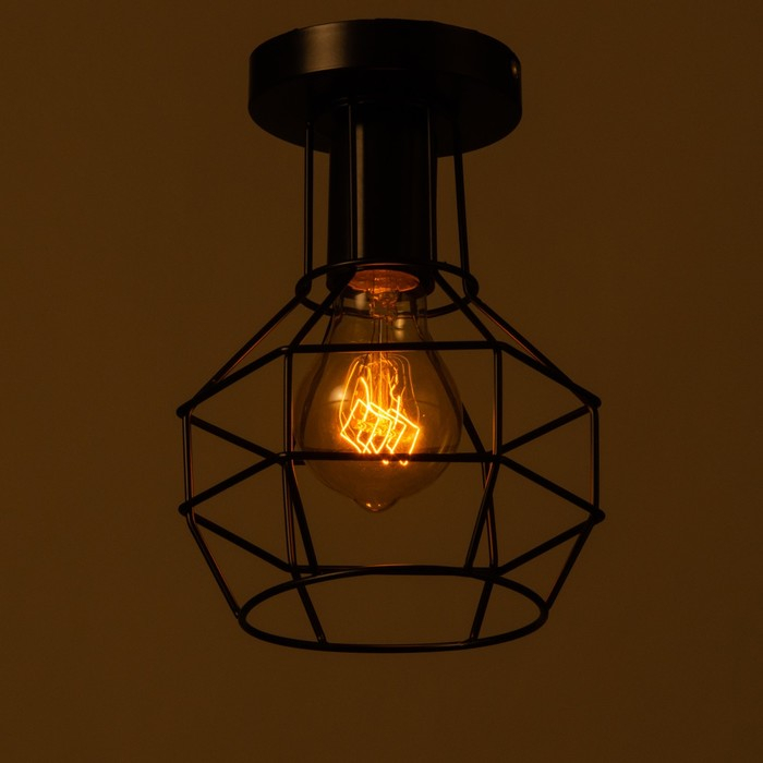 Люстра  Люстра "Ортико" 1х60Вт E27 черный 13х13х23 см BayerLux
