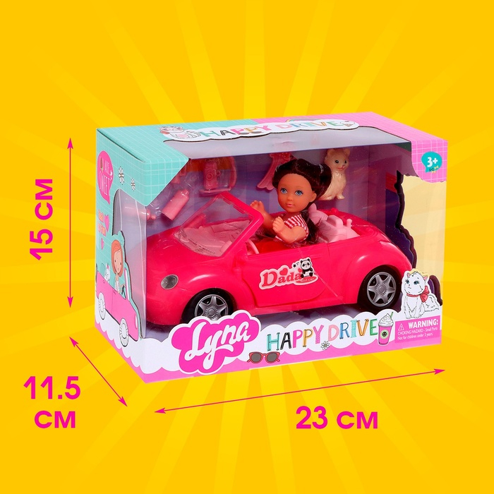 Кукла малышка Lyna в путешествии с машиной, питомцем и аксессуарами, МИКС Кукла малышка Lyna в путешествии с машиной, питомцем и аксессуарами, МИКС