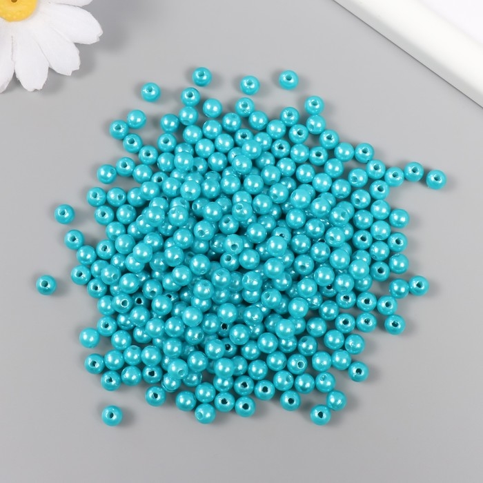 Набор бусин Набор бусин "Жемчуг" d 6 мм, 250 гр, бирюзовый