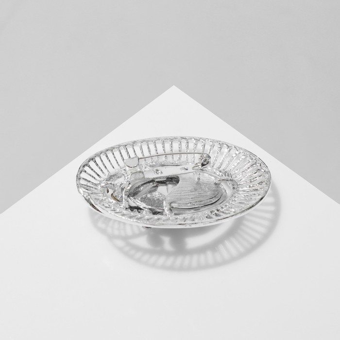 Брошь «Око», цвет синий в серебре Брошь «Око», цвет синий в серебре