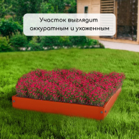 Клумба оцинкованная, 50 × 50 × 15 см, оранжевая, «Квадро», Greengo