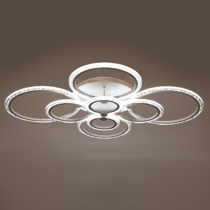 Люстра с ПДУ 1833/8WT LED 228Вт 3000-6000К диммер белый 95х58х15 см BayerLux