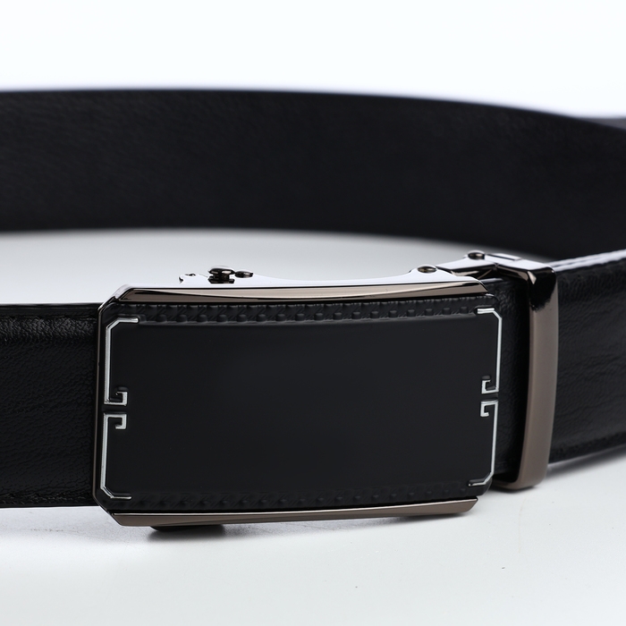 Ремень мужской, ширина 3,6 см, винт, пряжка автомат, цвет чёрный Ремень мужской, ширина 3,6 см, винт, пряжка автомат, цвет чёрный