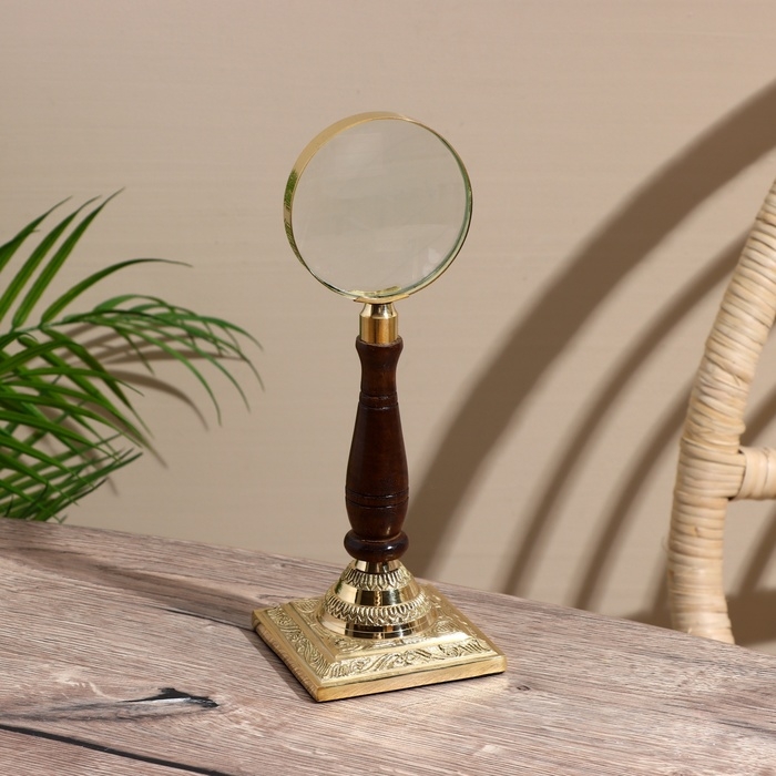 Лупа настольная сувенирная Лупа настольная сувенирная "Рист" дерево, латунь 25 см