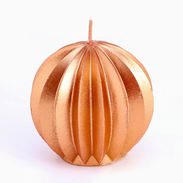 Свеча фигурная  Свеча фигурная "Шар граненый", 6,5х6,5 см, бронза