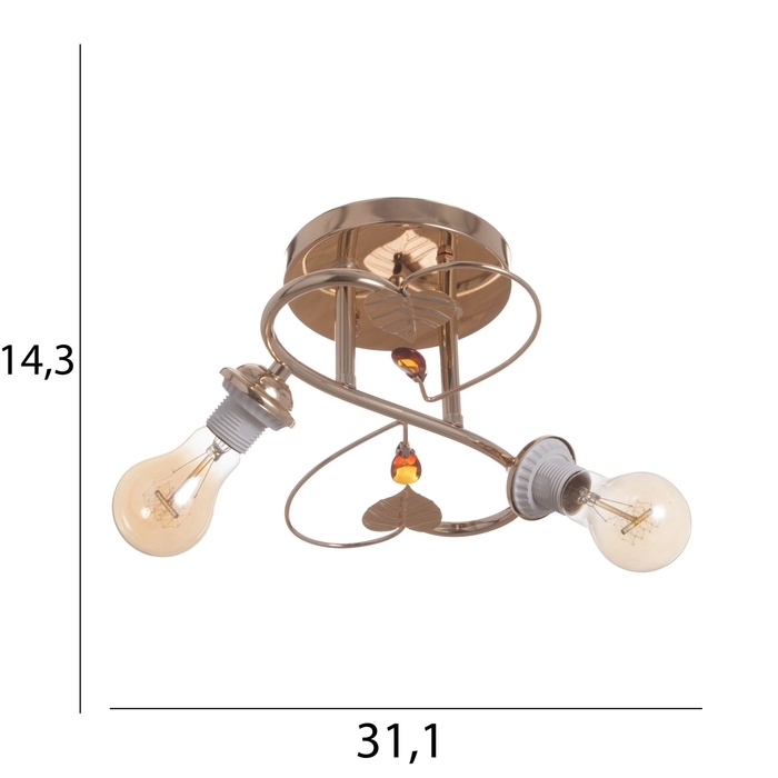 Люстра Люстра "Дорис" бп 2х40Вт Е27 Золото МОДЕЛЬ: 2679462