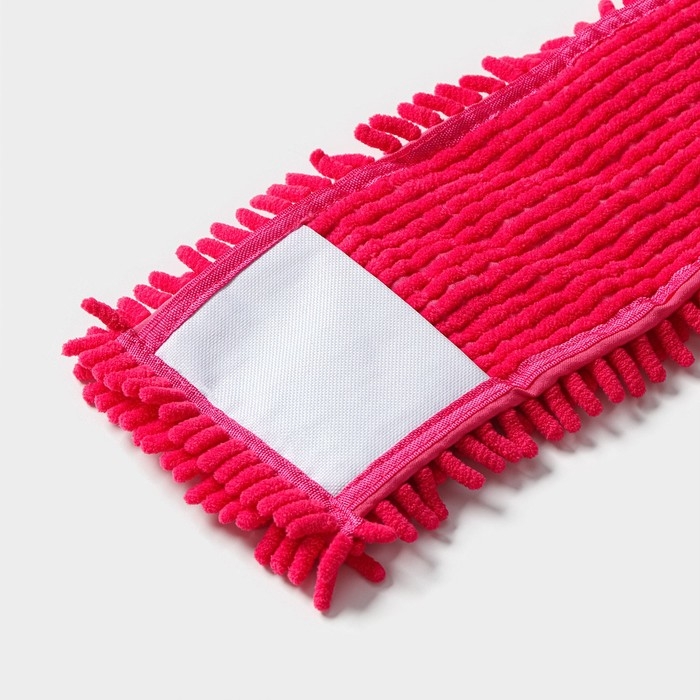 Насадка для плоской швабры Доляна, микрофибра букли, 43×13 см, цвет красный Насадка для плоской швабры Доляна, микрофибра букли, 43×13 см, цвет красный