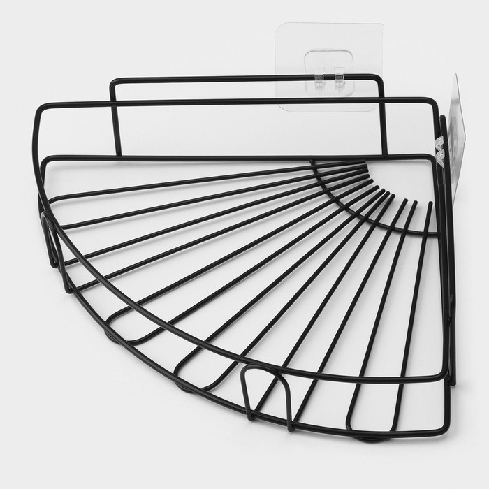 Полка угловая, 30×22,5×5,5 см, цвет чёрный Полка угловая, 30×22,5×5,5 см, цвет чёрный