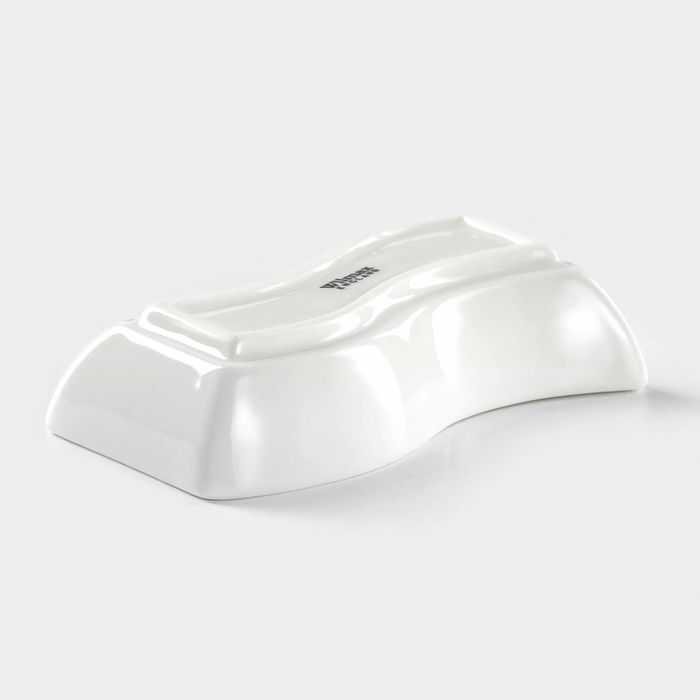 Блюдо фарфоровое Wilmax, 9,5×5,5 см, цвет белый