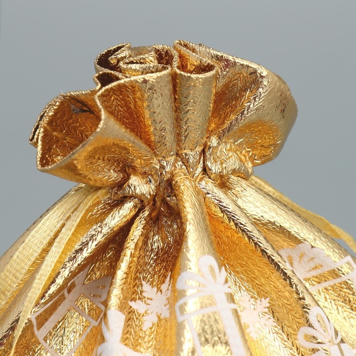 Мешочек подарочный парча «Желания исполняются», 16 х 24 см +/- 1.5 см, Новый год Мешочек подарочный парча «Желания исполняются», 16 х 24 см +/- 1.5 см, Новый год