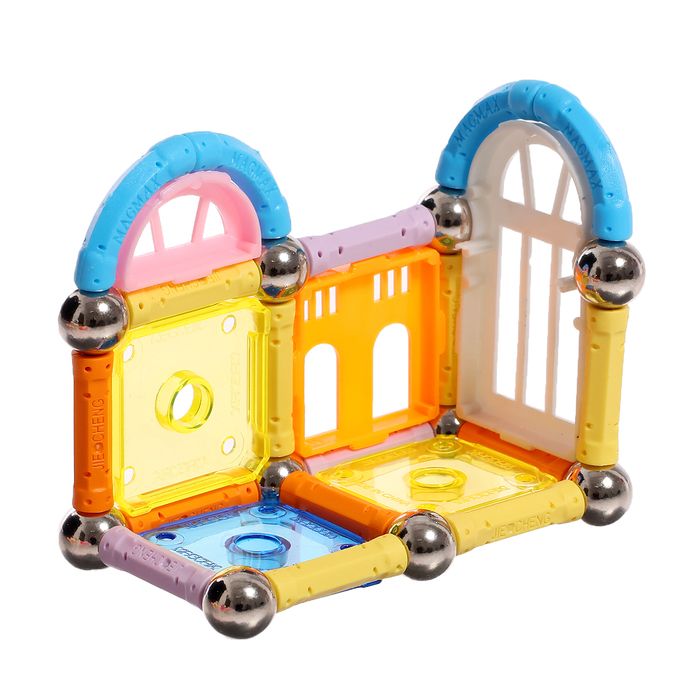 Конструктор магнитный «Построй свой дом», 90 деталей Конструктор магнитный «Построй свой дом», 90 деталей