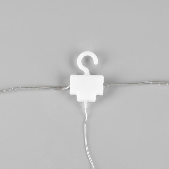 Гирлянда «Занавес» 2.8 × 3 м роса на крючках, с пультом, IP20, серебристая нить, 300 LED, свечение аквамарин, 8 режимов, USB Гирлянда «Занавес» 2.8 × 3 м роса на крючках, с пультом, IP20, серебристая нить, 300 LED, свечение аквамарин, 8 режимов, USB