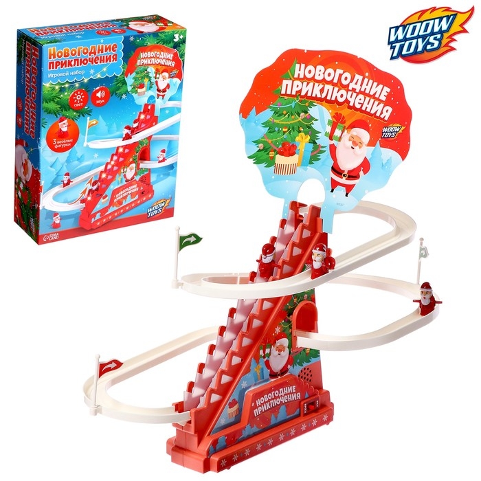 Развивающая игрушка «Дед морозы на лесенке», свет и звук Развивающая игрушка «Дед морозы на лесенке», свет и звук