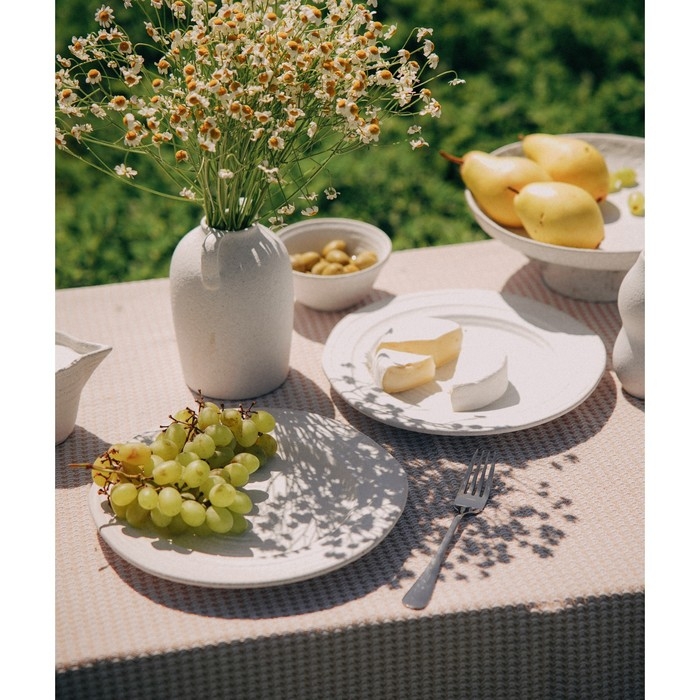 Набор тарелок керамических SL Home «Арена Бланка», d=26,5 см, цвет белый Набор тарелок керамических SL Home «Арена Бланка», d=26,5 см, цвет белый