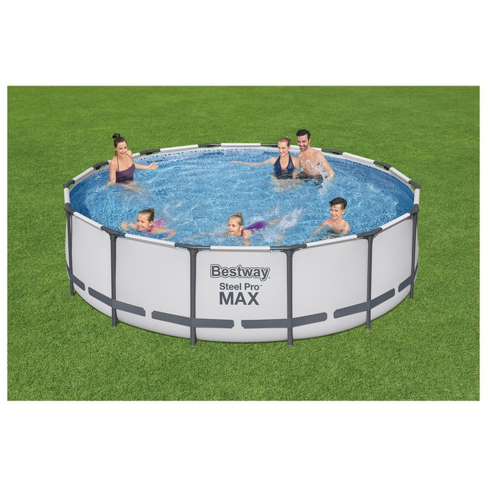 Бассейн каркасный Steel Pro MAX, 427 x 107 см, фильтр-насос, лестница, тент, 56950 Bestway Бассейн каркасный Steel Pro MAX, 427 x 107 см, фильтр-насос, лестница, тент, 56950 Bestway