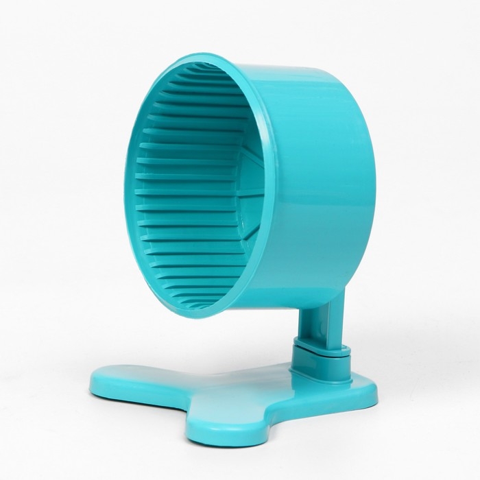 Колесо для грызунов полузакрытое пластиковое, с подставкой, 9 см, бирюзовое Колесо для грызунов полузакрытое пластиковое, с подставкой, 9 см, бирюзовое