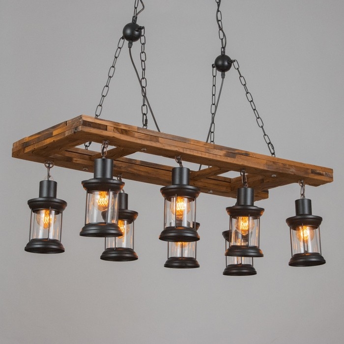 Люстра Люстра "Аксель" 8хЕ27 40Вт черный 100х100 см