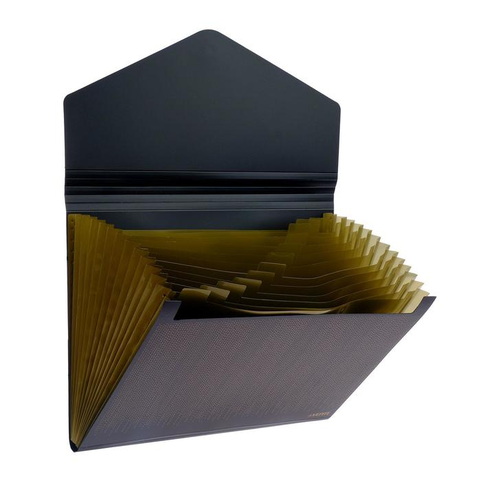 Папка-кратотека 12 отделений, А4, на резинке, deVENTE My gold, 700 мкм Папка-кратотека 12 отделений, А4, на резинке, deVENTE My gold, 700 мкм