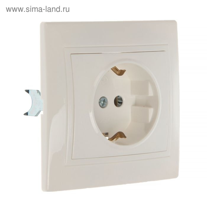 Розетка Smartbuy  Розетка Smartbuy "Венера", 16 А, одноместная, скрытая, с з/к, белая