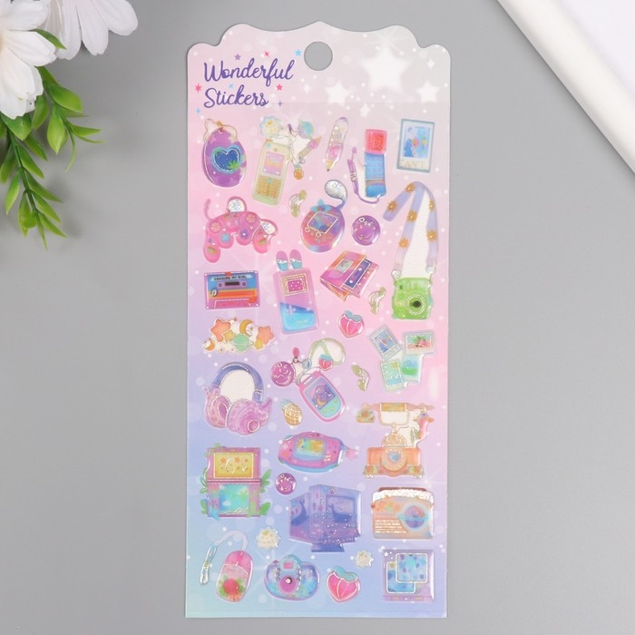 Наклейки для творчества пластик Наклейки для творчества пластик "Технические штучки" 9,3х20,4 см