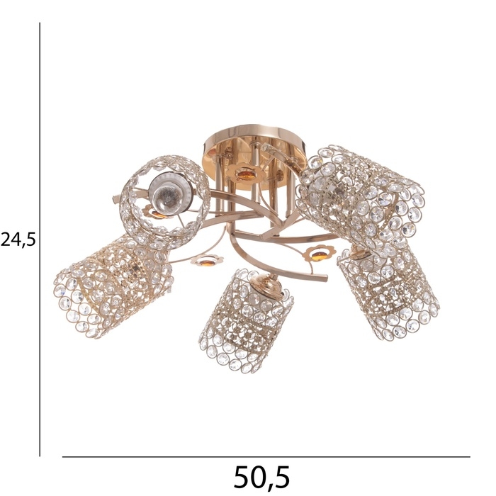 Люстра Люстра "Бэрри" 5х40Вт Е27 Золото МОДЕЛЬ: 2612376