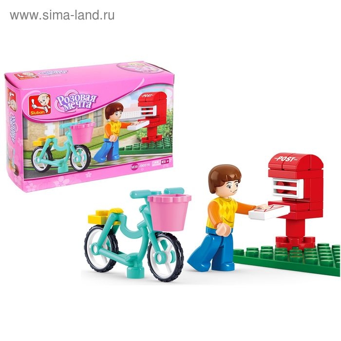 Конструктор &laquo;Розовая мечта: курьер на велосипеде&raquo;, 29 деталей