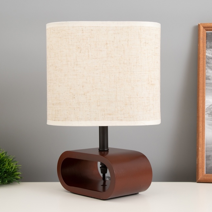 Лампа настольная Лампа настольная "Лилит" 1х40Вт Е27 орех красный 11,5х20х30см