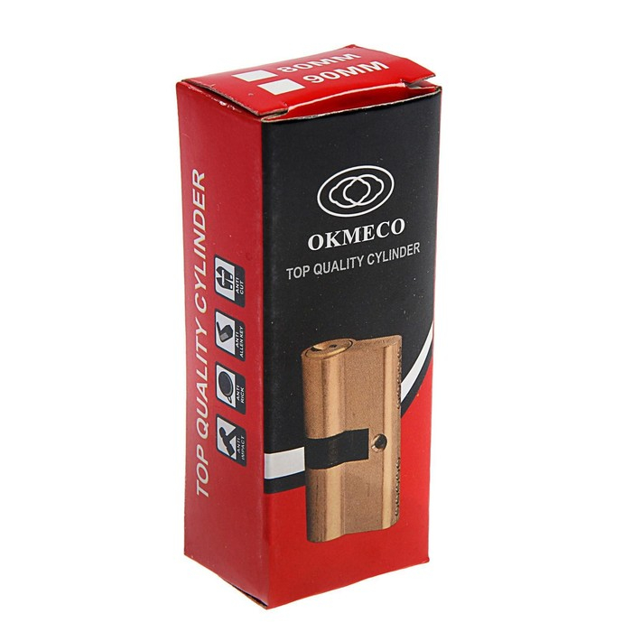 Цилиндровый механизм для китайской двери, 90 мм, латунь, цвет золото Цилиндровый механизм для китайской двери, 90 мм, латунь, цвет золото