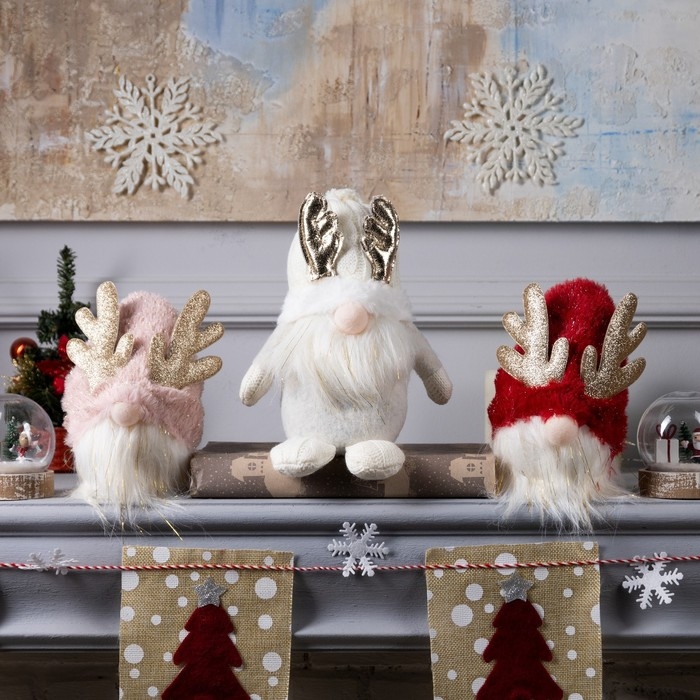 Светодиодная фигура «Гном красный» 12 × 19 × 12 см, текстиль, батарейки AG10х3 (в комплекте), свечение тёплое белое Светодиодная фигура «Гном красный» 12 × 19 × 12 см, текстиль, батарейки AG10х3 (в комплекте), свечение тёплое белое