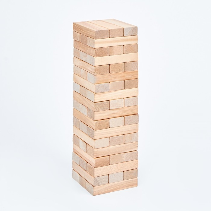 Падающая башня дженга, 20.5 х 6.3 см, 54 бруска, брусок 6.3 х 1.1 х 2.1 см Падающая башня дженга, 20.5 х 6.3 см, 54 бруска, брусок 6.3 х 1.1 х 2.1 см