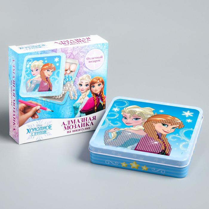 Алмазная мозаика на шкатулке, 14х14 см, Холодное сердце Алмазная мозаика на шкатулке, 14х14 см, Холодное сердце