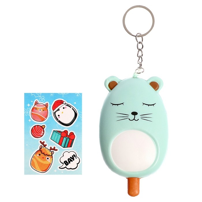 Игрушка-сюрприз новогодний «Мяк-жмяк» в мороженке, МИКС Игрушка-сюрприз новогодний «Мяк-жмяк» в мороженке, МИКС