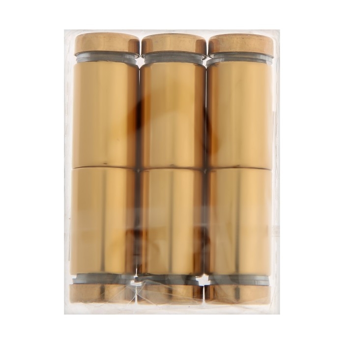 Дистанционный держатель для табличек, 16х30 мм, цвет золото,набор 6 шт. Дистанционный держатель для табличек, 16х30 мм, цвет золото,набор 6 шт.