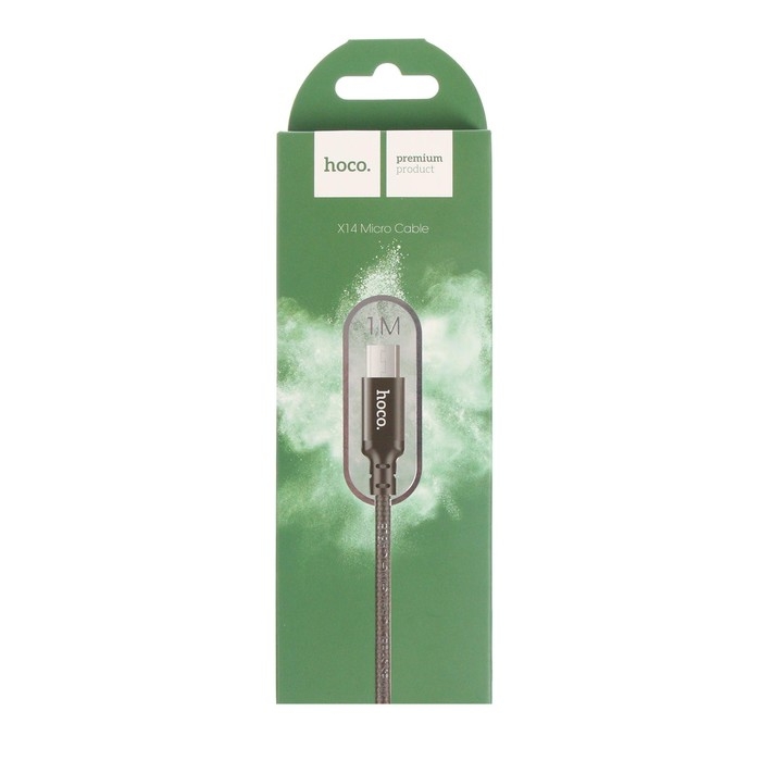 Кабель Hoco X14 Times Speed, microUSB - USB, 2 А, 1 м, черный