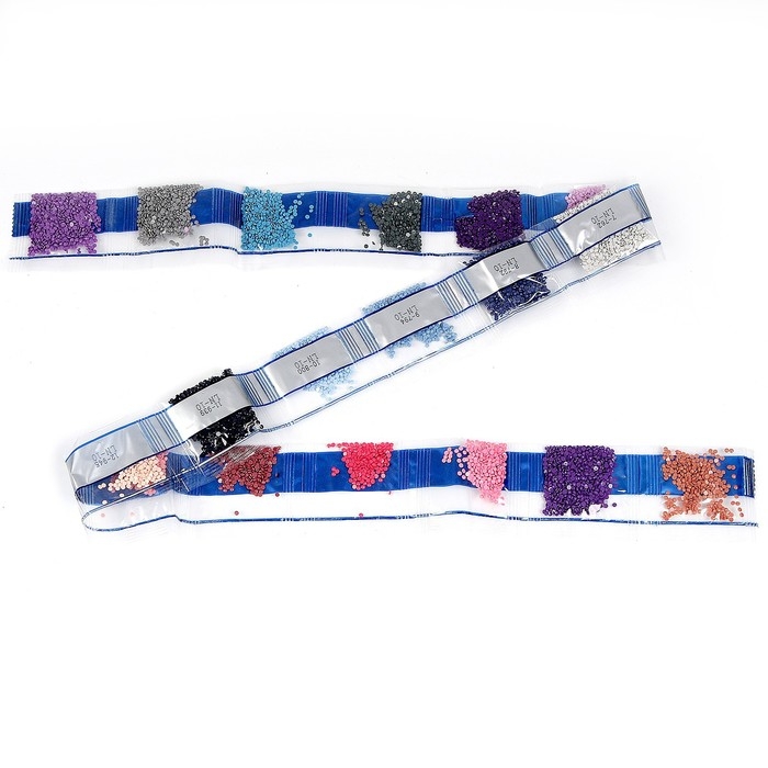 Алмазная мозаика с частичным заполнением на холсте «Девушка с зонтиком»‎, 20 х 30 см