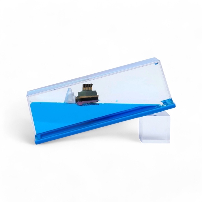 Гелевые часы, антистресс, 15.3 х 5.3 х 5.3 см, синие